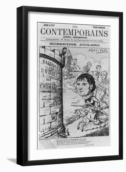 Caricature of Hubertine Auclerc (1848-1914) from 'Les Contemporains' Magazine, 1890-Alfred Petit-Framed Giclee Print