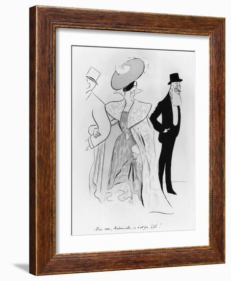 Caricature of Leopold II and Cleo De Merode-Leonetto Cappiello-Framed Giclee Print