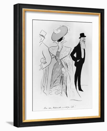 Caricature of Leopold II and Cleo De Merode-Leonetto Cappiello-Framed Giclee Print