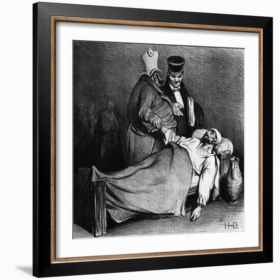 Caricature of Louis-Philippe with the French Attorney General, from 'La Caricature' , 1834-Honore Daumier-Framed Giclee Print