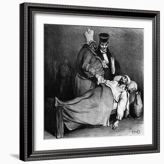 Caricature of Louis-Philippe with the French Attorney General, from 'La Caricature' , 1834-Honore Daumier-Framed Giclee Print