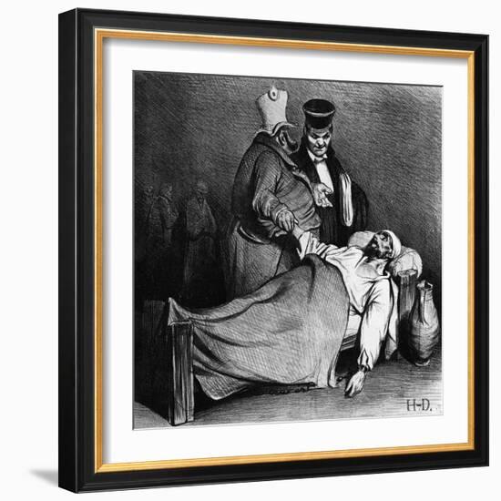 Caricature of Louis-Philippe with the French Attorney General, from 'La Caricature' , 1834-Honore Daumier-Framed Giclee Print