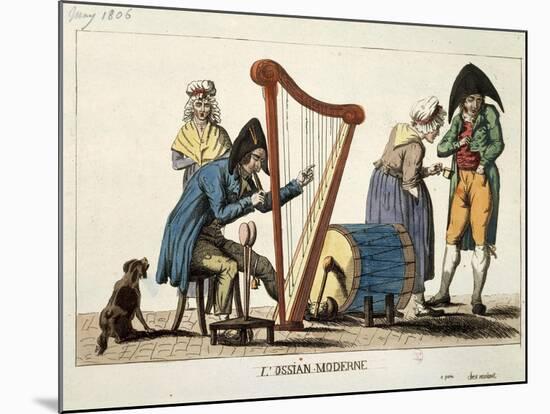 Caricature of Modern Ossian, 1806-Francois Quesnelel-Mounted Giclee Print