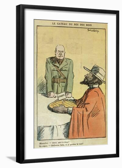 Caricature of Mussolini-null-Framed Giclee Print