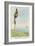 Caricature of Napoleon Standing on Stilts Observing Pitt and England Across the Channel-null-Framed Giclee Print