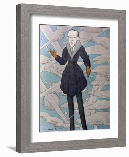 Caricature of Noel Coward-Max Beerbohm-Framed Giclee Print