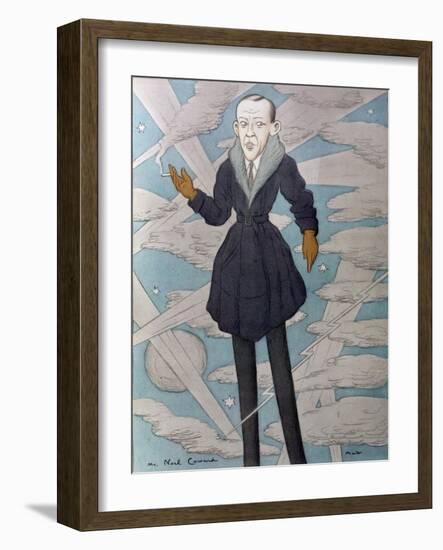 Caricature of Noel Coward-Max Beerbohm-Framed Giclee Print