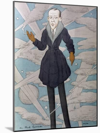 Caricature of Noel Coward-Max Beerbohm-Mounted Giclee Print