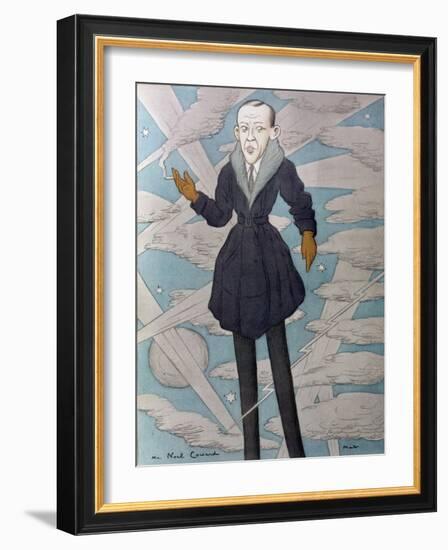 Caricature of Noel Coward-Max Beerbohm-Framed Giclee Print