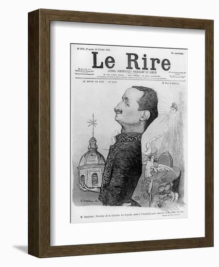 Caricature of Paul Deschanel, from 'Le Rire', 10 February 1900-Charles Leandre-Framed Giclee Print