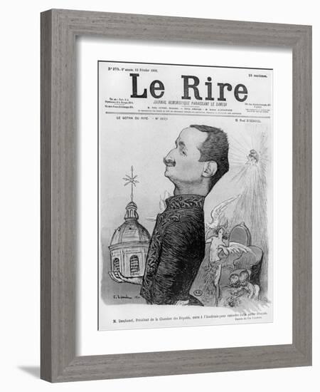 Caricature of Paul Deschanel, from 'Le Rire', 10 February 1900-Charles Leandre-Framed Giclee Print