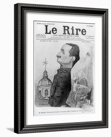 Caricature of Paul Deschanel, from 'Le Rire', 10 February 1900-Charles Leandre-Framed Giclee Print