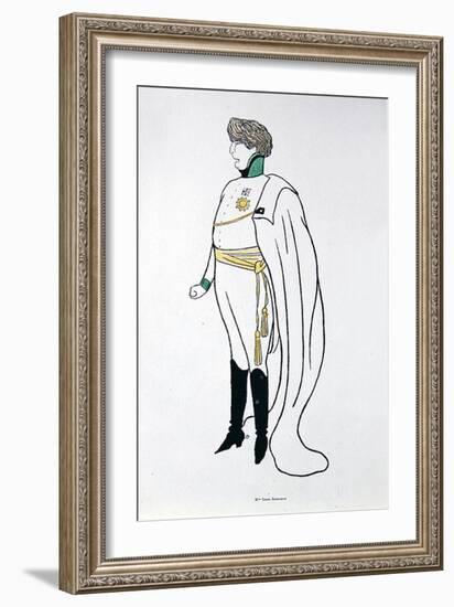 Caricature of Sarah Bernhardt in the Role of the Duc de Reichstadt in 'L'Aiglon', 1905-Leonetto Cappiello-Framed Giclee Print