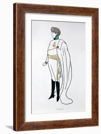 Caricature of Sarah Bernhardt in the Role of the Duc de Reichstadt in 'L'Aiglon', 1905-Leonetto Cappiello-Framed Giclee Print