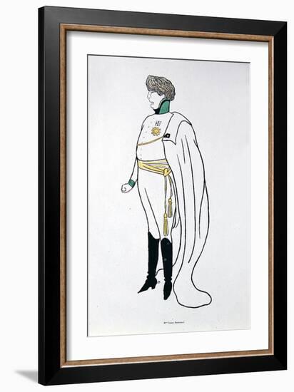 Caricature of Sarah Bernhardt in the Role of the Duc de Reichstadt in 'L'Aiglon', 1905-Leonetto Cappiello-Framed Giclee Print