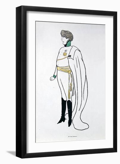 Caricature of Sarah Bernhardt in the Role of the Duc de Reichstadt in 'L'Aiglon', 1905-Leonetto Cappiello-Framed Giclee Print