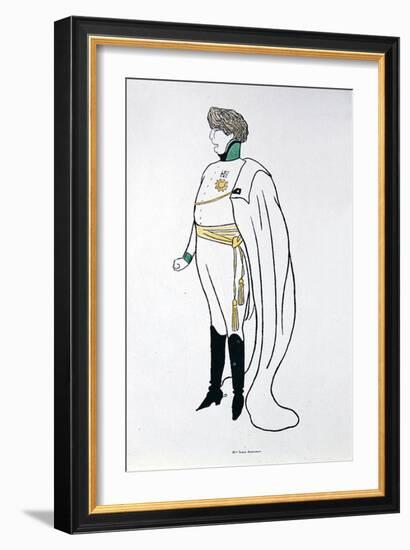 Caricature of Sarah Bernhardt in the Role of the Duc de Reichstadt in 'L'Aiglon', 1905-Leonetto Cappiello-Framed Giclee Print