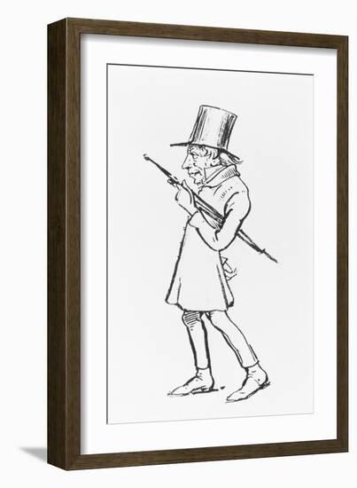 Caricature of Soren Aabye Kierkegaard-Wilhelm Marstrand-Framed Giclee Print