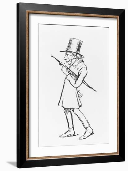 Caricature of Soren Aabye Kierkegaard-Wilhelm Marstrand-Framed Giclee Print