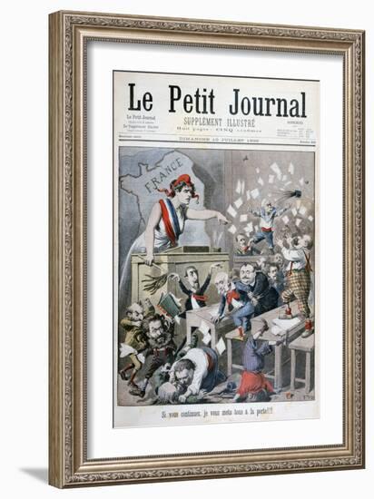 Caricature of the Chamber of Deputies, Paris, 1898-Henri Meyer-Framed Giclee Print