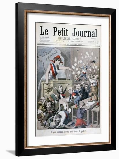 Caricature of the Chamber of Deputies, Paris, 1898-Henri Meyer-Framed Giclee Print