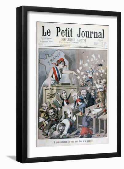 Caricature of the Chamber of Deputies, Paris, 1898-Henri Meyer-Framed Giclee Print