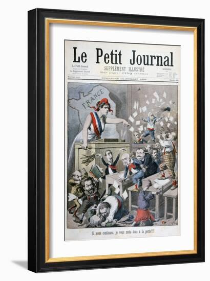 Caricature of the Chamber of Deputies, Paris, 1898-Henri Meyer-Framed Giclee Print