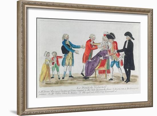 Caricature of the Nationalisation of Church Property in France During the French Revolution, 1792-null-Framed Giclee Print