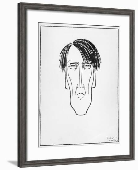 Caricature of W.B. Yeats, 1898-William Thomas Horton-Framed Giclee Print