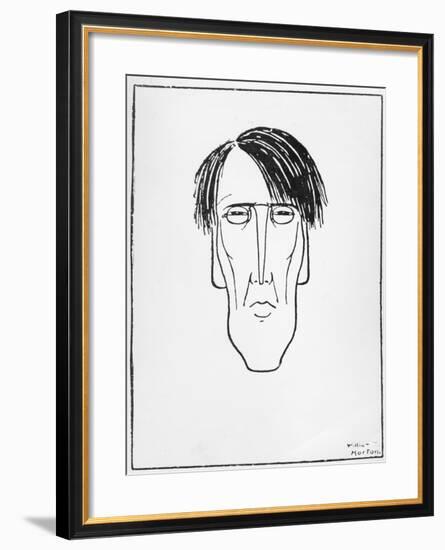 Caricature of W.B. Yeats, 1898-William Thomas Horton-Framed Giclee Print