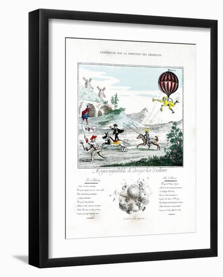 Caricature on the Direction of the Aerostat, 1887-Gaston Tissandier-Framed Giclee Print