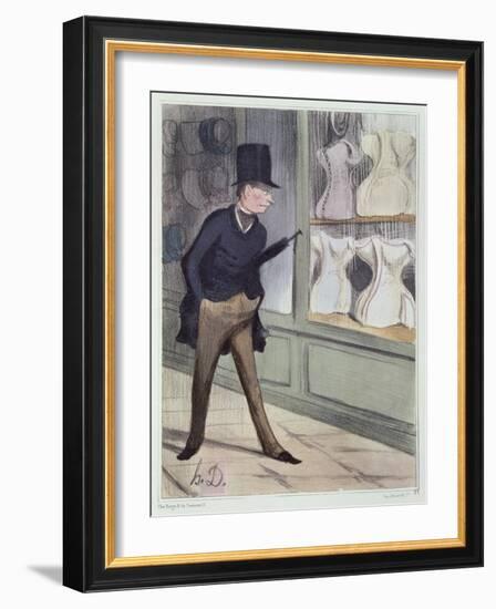 Caricature on the Sizes of Corsets-Honore Daumier-Framed Giclee Print
