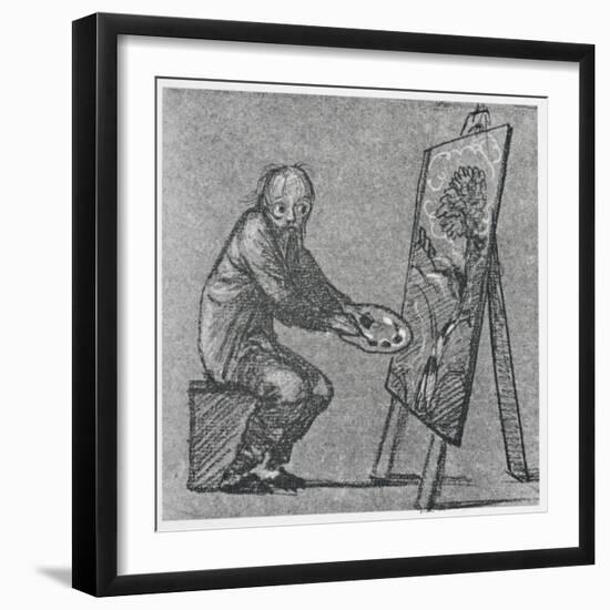 Caricature Self Portrait-Edward Burne-Jones-Framed Giclee Print