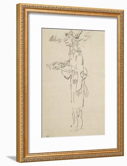 Caricature, violoniste, profil gauche-Pierre Puvis de Chavannes-Framed Giclee Print