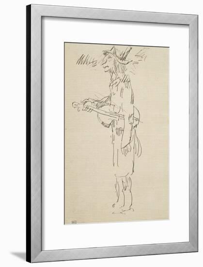 Caricature, violoniste, profil gauche-Pierre Puvis de Chavannes-Framed Giclee Print