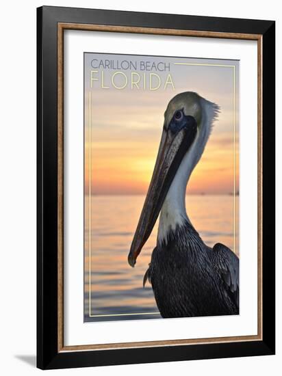 Carillon Beach, Florida - Pelican-Lantern Press-Framed Art Print