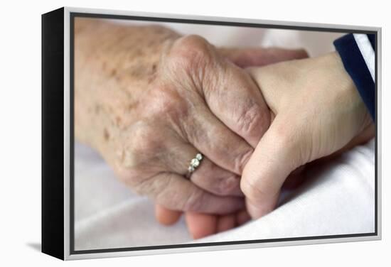 Caring for the Elderly, Conceptual Image-Crown-Framed Premier Image Canvas