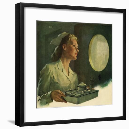 Caring Nurse, 1945-null-Framed Giclee Print