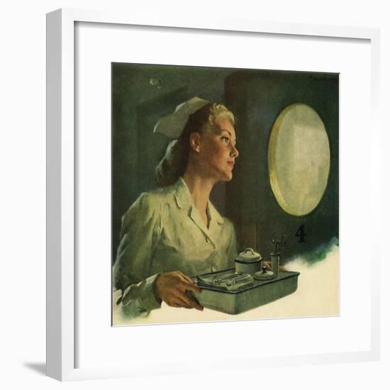 Caring Nurse, 1945-null-Framed Giclee Print