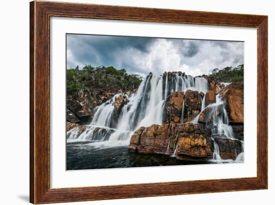 Carioquinhas Waterfall in Chapada Dos Veadeiros National Park, Goias, Brazil-Vitor Marigo-Framed Photographic Print