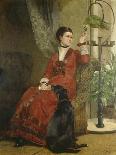 Lady with Parrot and Dog, C. 1880-Carl Constantin Steffeck-Giclee Print