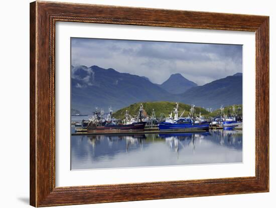 Carl E. Moses Boat Harbor, Dutch Harbor, Amaknak Island, Aleutian Islands, Alaska, USA-Richard Cummins-Framed Photographic Print