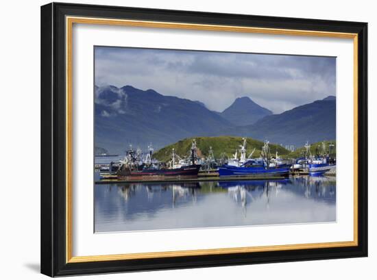 Carl E. Moses Boat Harbor, Dutch Harbor, Amaknak Island, Aleutian Islands, Alaska, USA-Richard Cummins-Framed Photographic Print