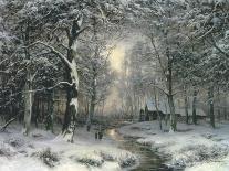 Wooded Winter Landscape, c.1899-Carl Fahrbach-Framed Premier Image Canvas