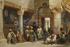 Arab Figures in a Coffee House, 1870-Carl Friedrich Heinrich Werner-Giclee Print