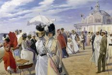 A Stroll at the Seaside, Ostend-Carl Hermann Kuechler-Giclee Print