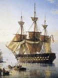 Danish Warship at Anchor in Harbor of Copenhagen-Carl Johan Neumann-Giclee Print
