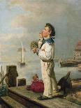 Little sailor waiting on the quay, 1863-Carl Julius Lorck-Framed Giclee Print