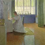 The Artist's Wife at Her Desk-Carl Moll-Giclee Print