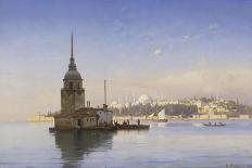 Leander's Tower with Constantinople Beyond-Carl Neumann-Framed Premier Image Canvas